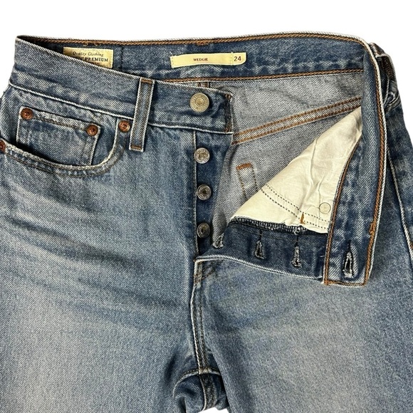 Free People Levi’s Wedgie Icon Fit Oxnard in Athen's No Way Size 24 - Picture 13 of 16